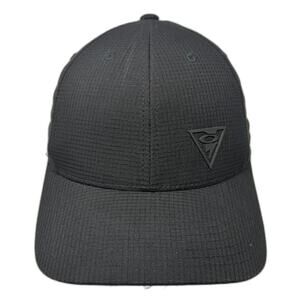 Oakley Baseball Cap Black S-M Flexfit Grid Texture Performance Logo tonal hat